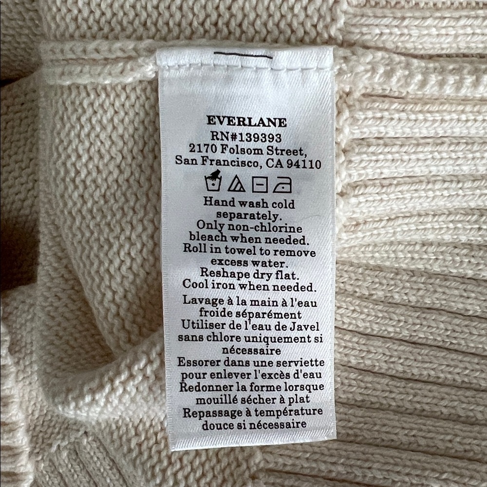 NWT Everlane Organic Cotton The Boxy Sweater in Everyday Cotton Canvas Size XS - Picture 8 of 13